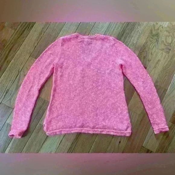 Lilly Pulitzer Kovette Sweater Coral Sands Pink Marl V-Neck Pullover Womens Sz S - Picture 6 of 10